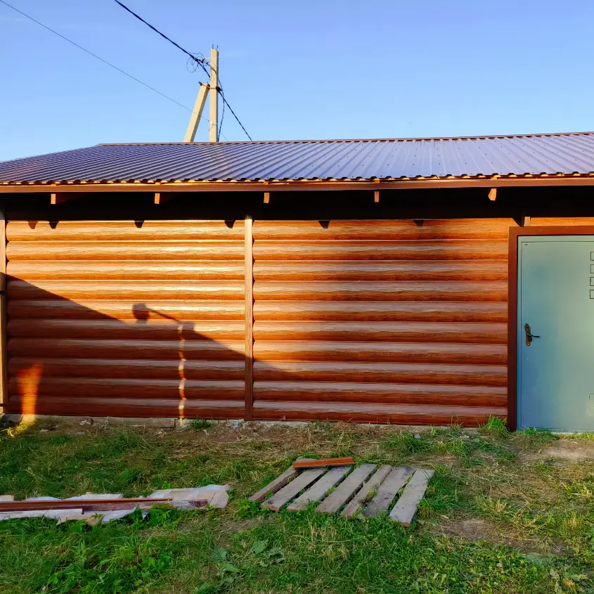 Фото 5 Царь-сайдинг Бревно Рубленое 4Д Темный Дуб 3D