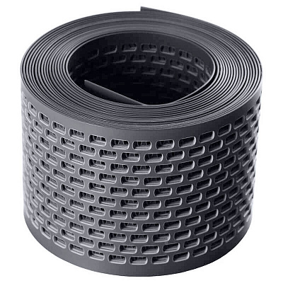 Вентиляционная ПВХ лента карниза СЕРАЯ