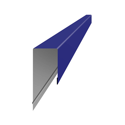 Планка заборная П-образная 10мм RAL5002 Синий Ультрамарин 3.00 м