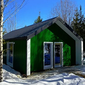 Металлический сайдинг Евро-Брус RAL6002 Зеленый Лист