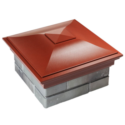 Колпак на столб забора MONBLAN Красный 1,5х1,5 кирпича 4